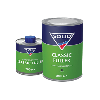 Грунт наполнитель SOLID Classic Fuller HS (800+200 мл) черный (комп.) 